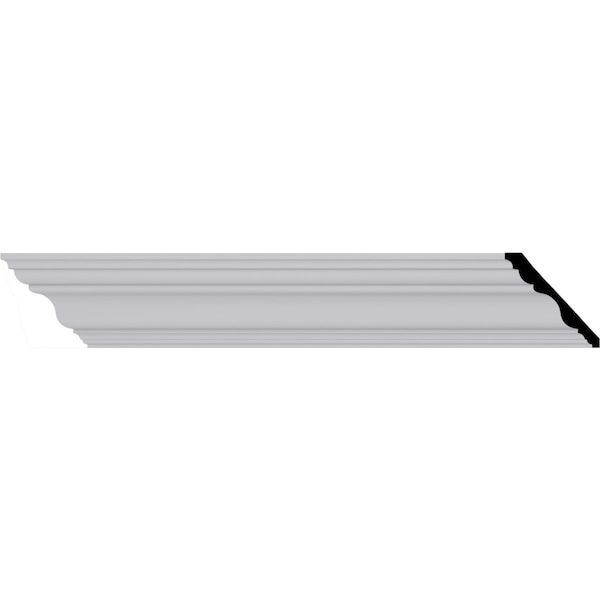 Ekena Millwork 4 3/4"H x 4 3/4"P x 6 3/4"F x 94 1/2"L Tristan Traditional Crown Moulding MLD04X04X06TN - main